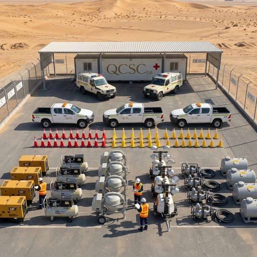 QCSC site cabins, pickups and generators